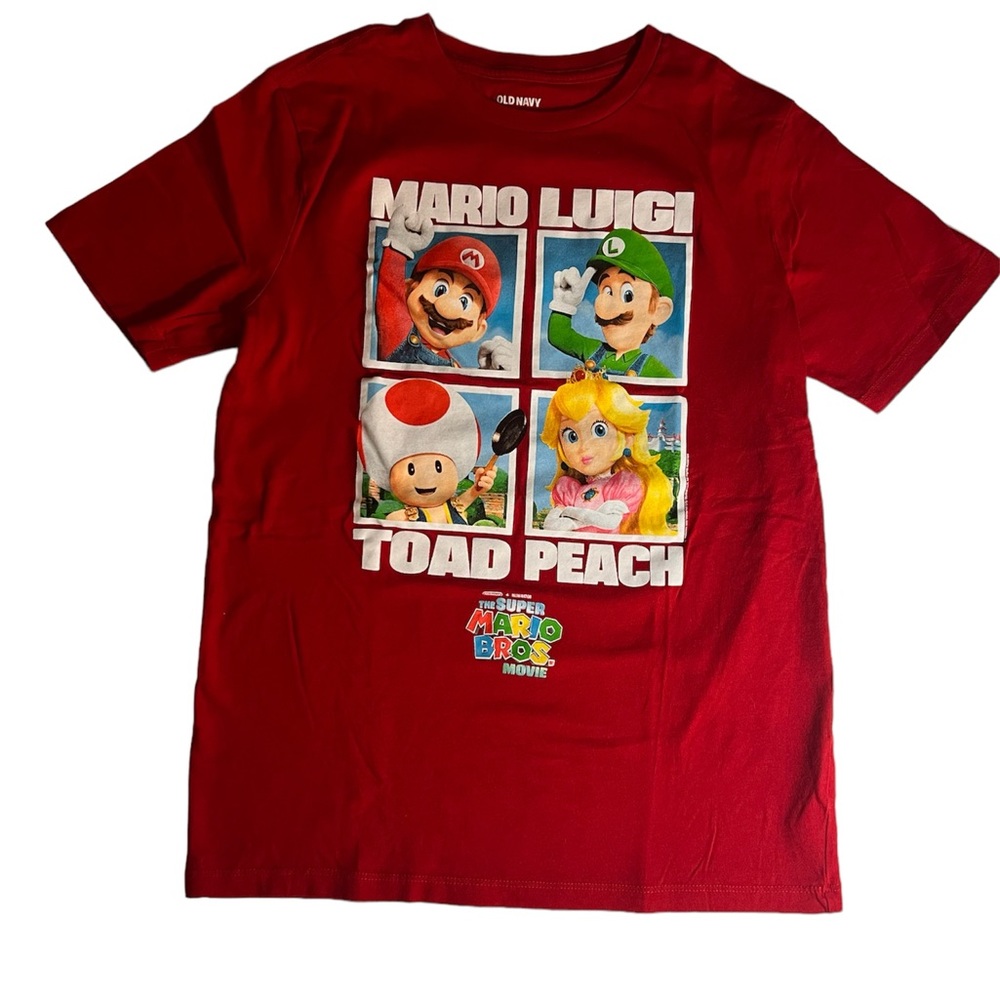 Old Navy Nintendo Super Mario Movie Red T-Shirt short sleeve Boys XL (14/16)